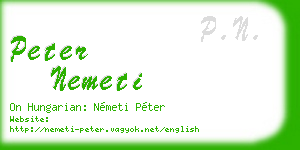 peter nemeti business card